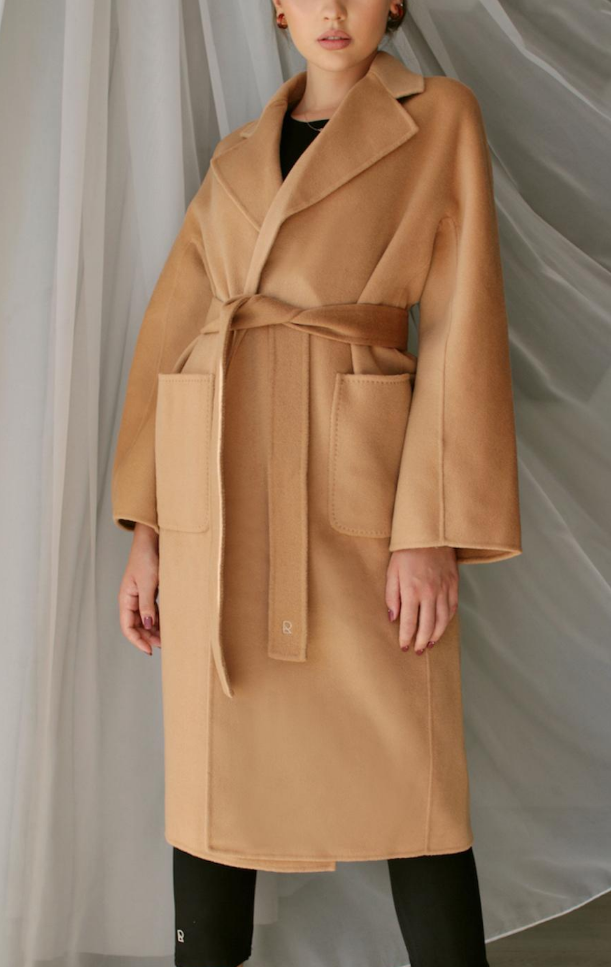 Knee length coats Loewe - Cashmere blend double hooded wrap coat